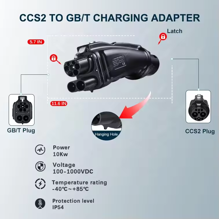 EV DC Charger 200A 250A 1000V  - đánh giá và giá Gb/T To Ccs2 200A Fast Charging Adapter