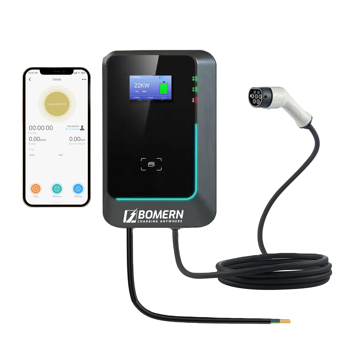 2025 Hot Sale 7kw/11kw/22kw AC - đánh giá và giá 22Kw Wallbox Type 2 Ocpp Rfid